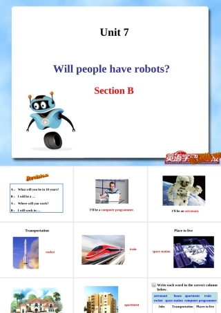 2013年秋新目标八年级英语上册Unit7SectionB课件