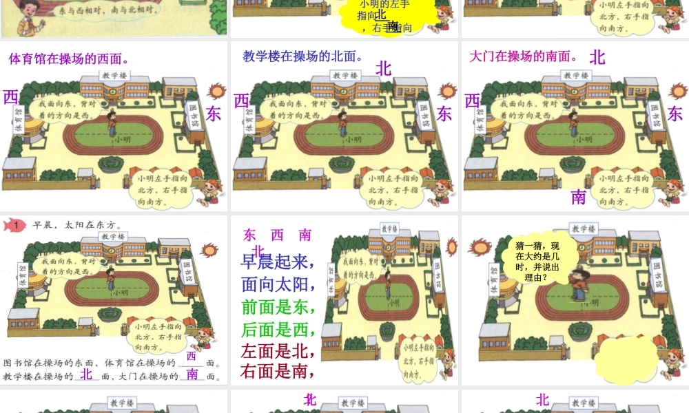 三年级数学认识东南西北(1)