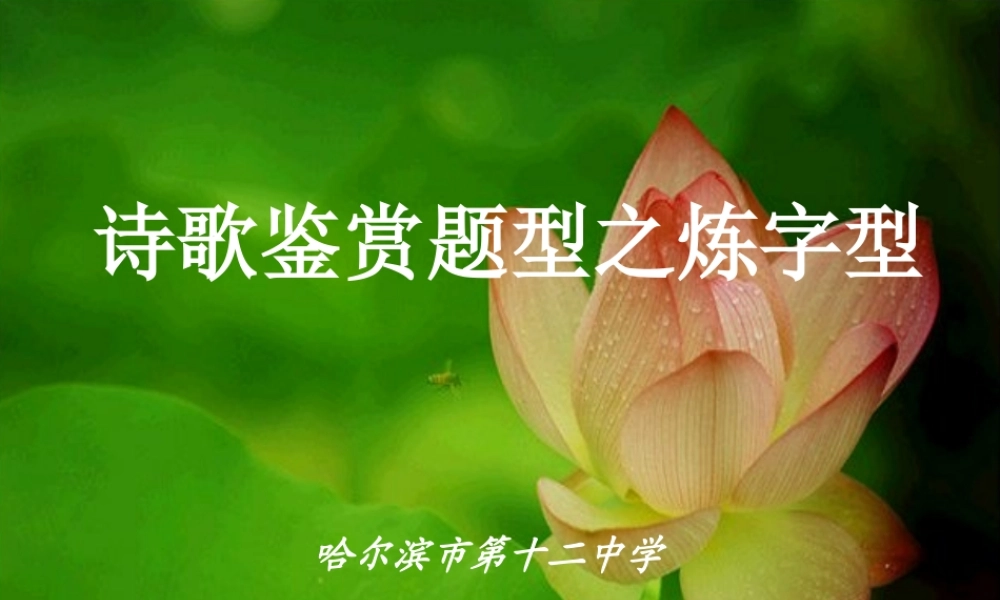 炼字课件试讲