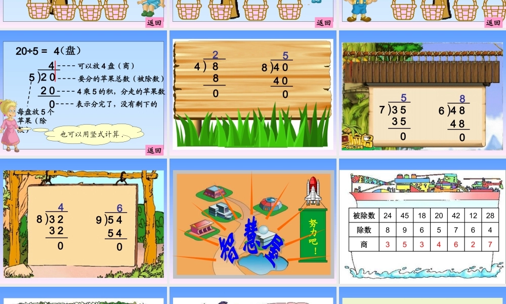 北师大版小学数学二年级下册《分苹果_除法》课件2013