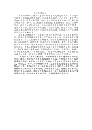 我的学习体会（钟）