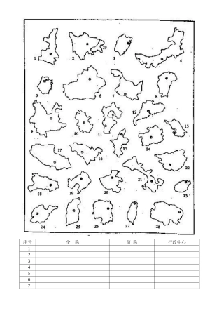 省区轮廓图打印