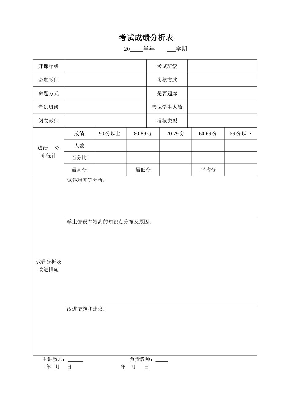 考试成绩分析表__第1页