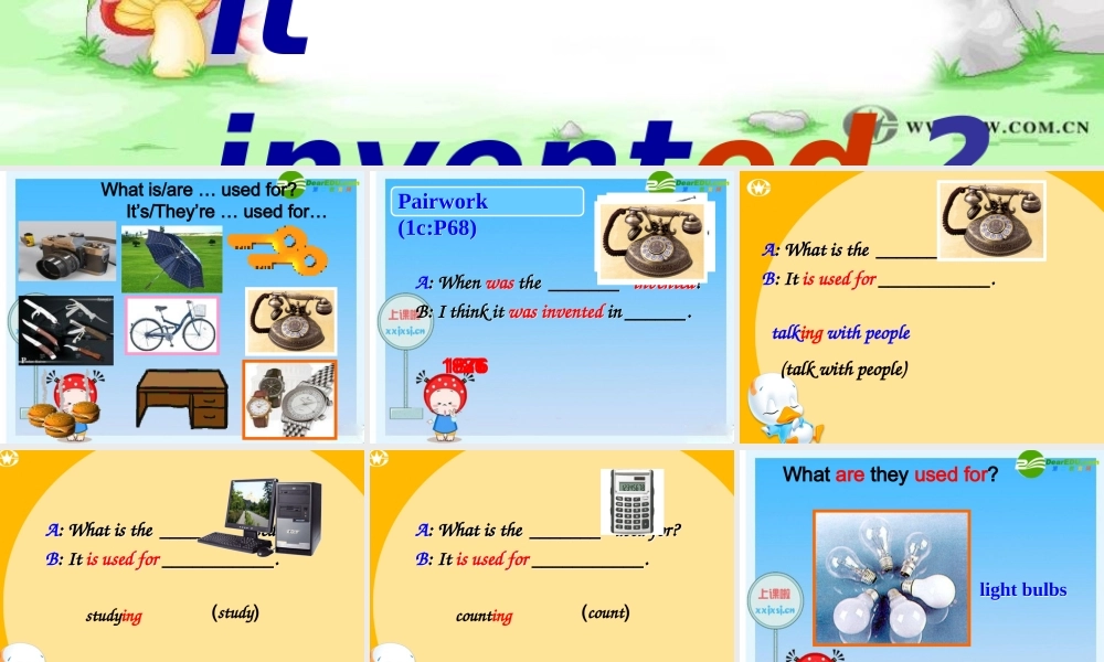 九年级英语：Unit9WhenwasitinventedSectionA课件人教版新目标