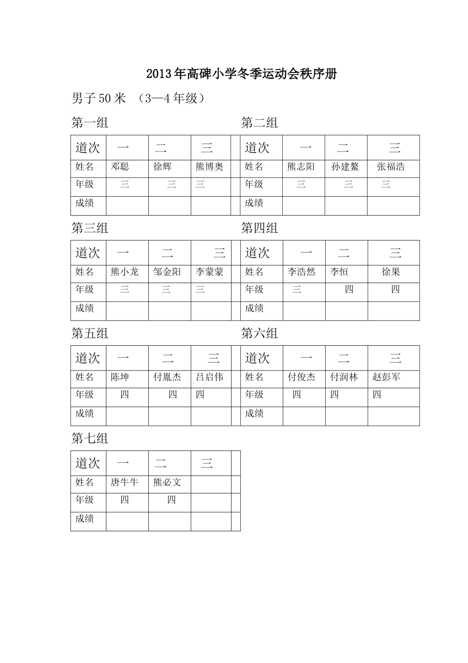 2013年运动会秩序册_第1页