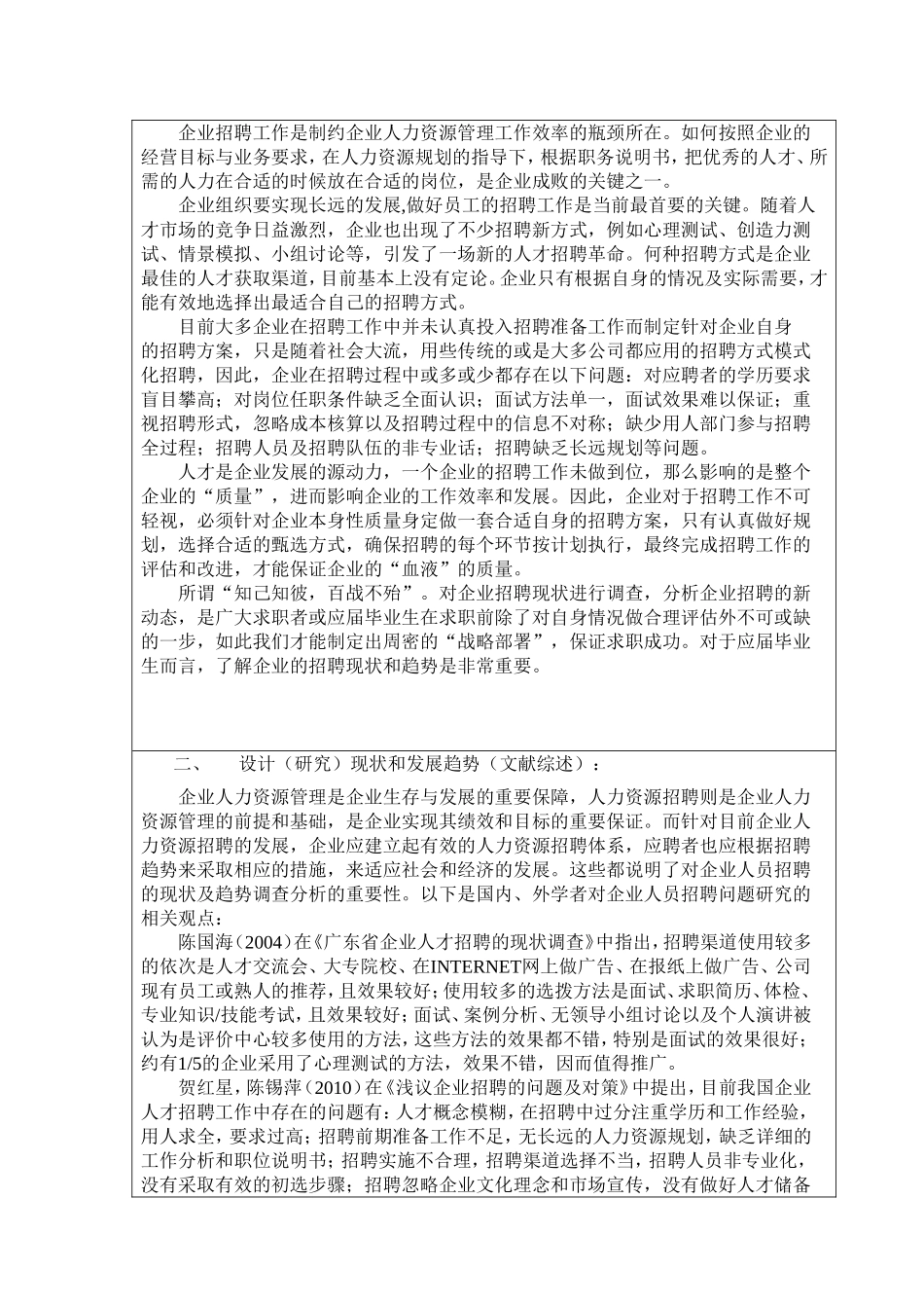 长沙XX公司招聘体系设计开题报告_第2页