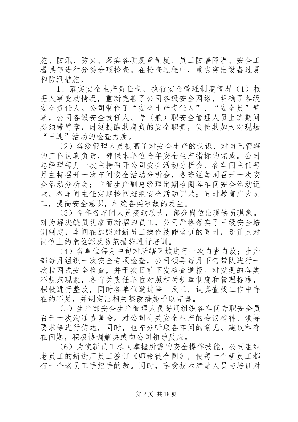 XX年春季安全大检查工作总结_第2页