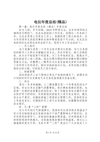 电仪年度总结(精品)