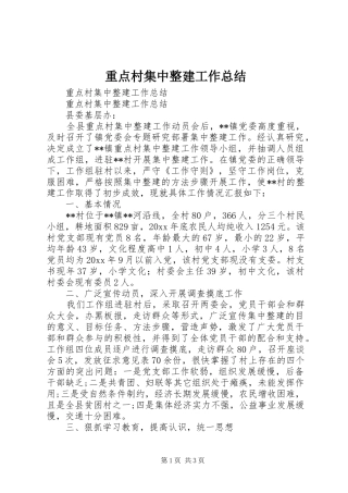 重点村集中整建工作总结_1