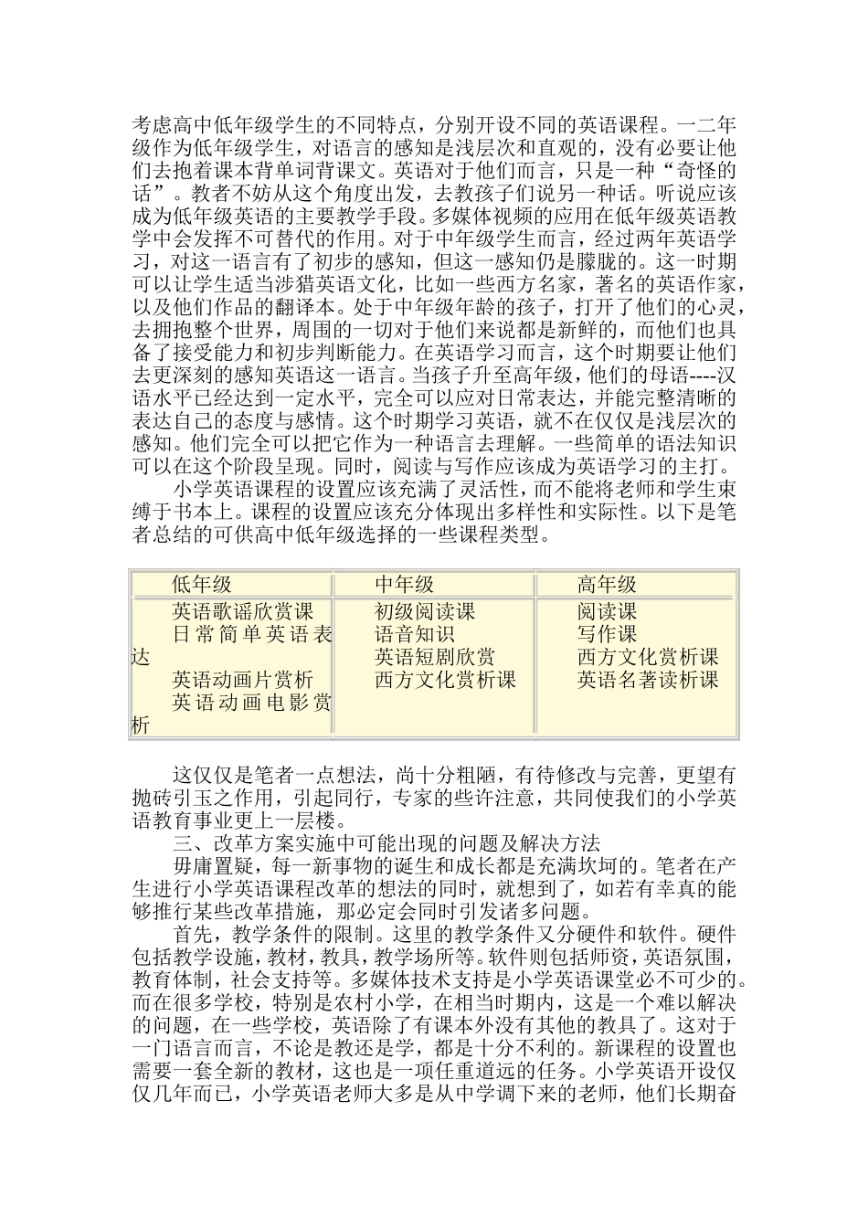 小学英语课程改革重点_第2页