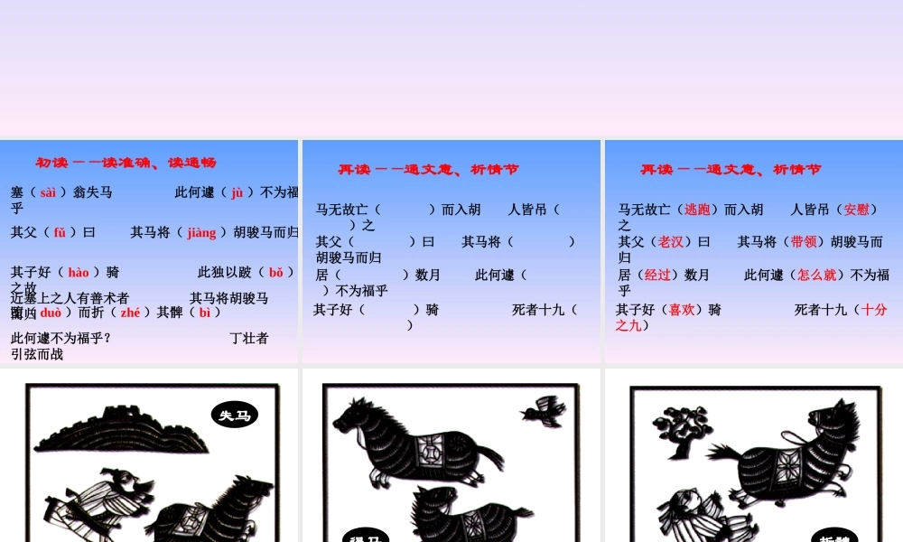 塞翁失马初稿1