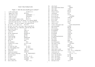 仁爱英语七年级下册短语总汇短语