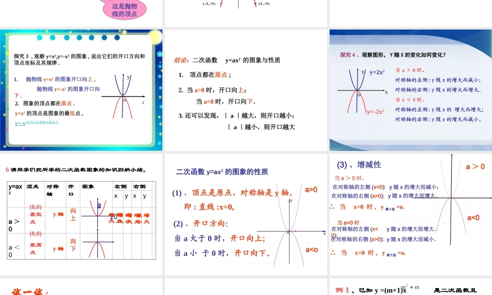 二次函数的图像和性质（1）