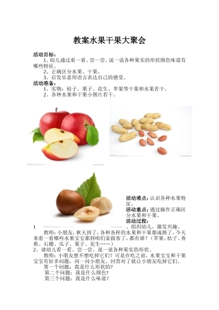 教案水果干果大聚会