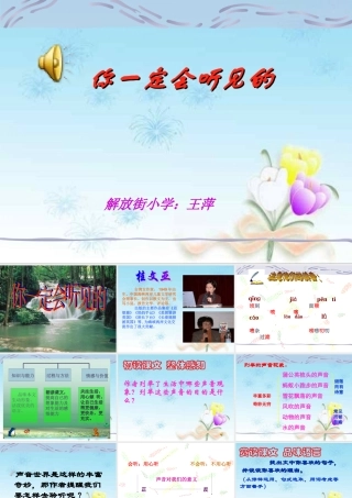 你一定会听见的公开课课件