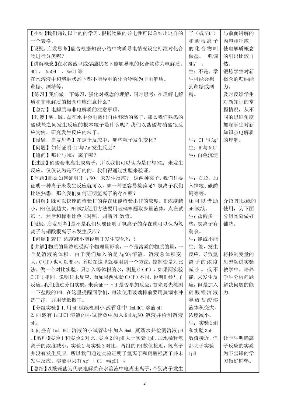 离子反应（评委教案）_第2页