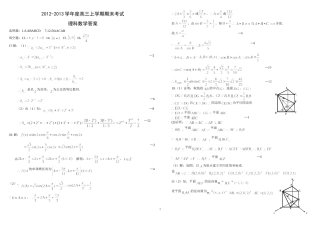2012-2013学年度高三上学期期末数学理答案(原版)