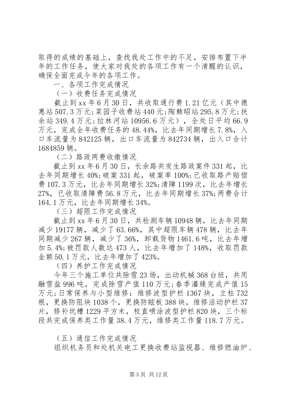 高速公路管理处个人工作总结_第3页