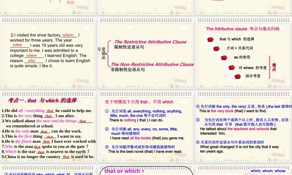 定语从句专题