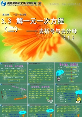 （课件）33解一元一次方程（二）——去括号与去分母（2）