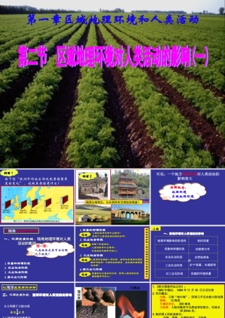 区域地理环境对人类影