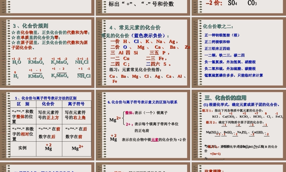 课题4化学式与化合价2