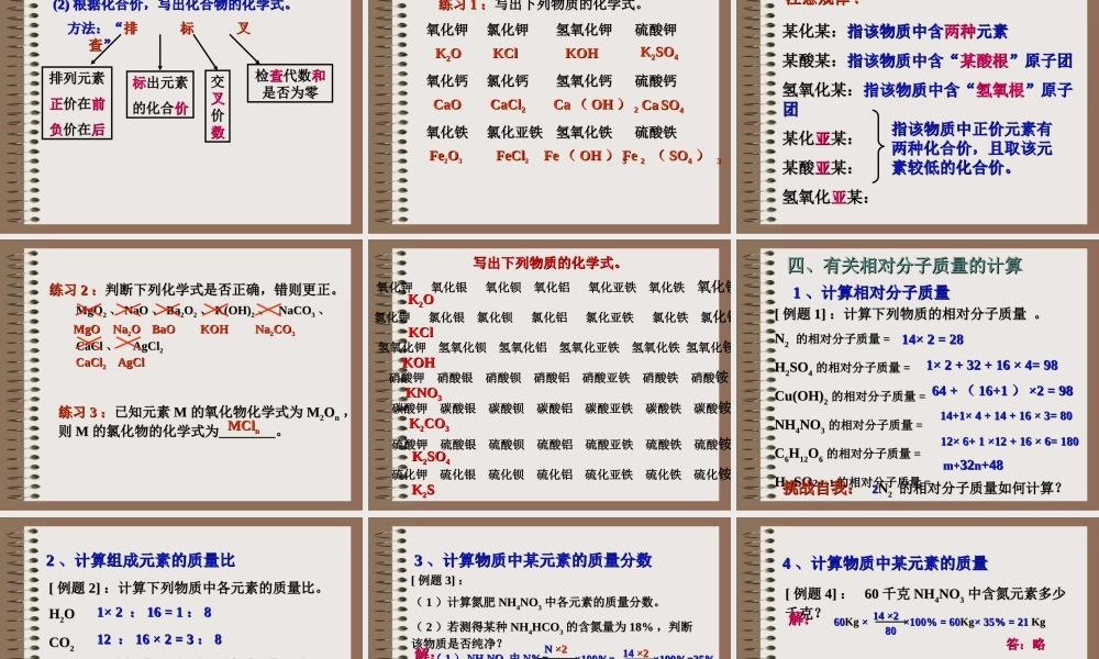 课题4化学式与化合价2