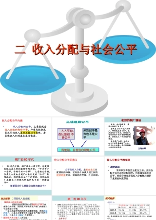 收入分配与社会公平 