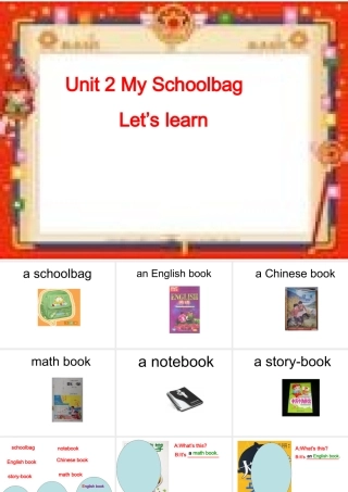 小学四年级上Unit2_My_Schoolbag___A_Let’s_learn课件