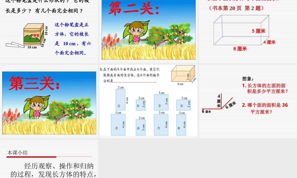 北师大版小学五年级下册数学《长方体的认识》课件PPT