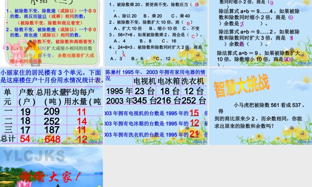 除数是两位数的除法整理和复习