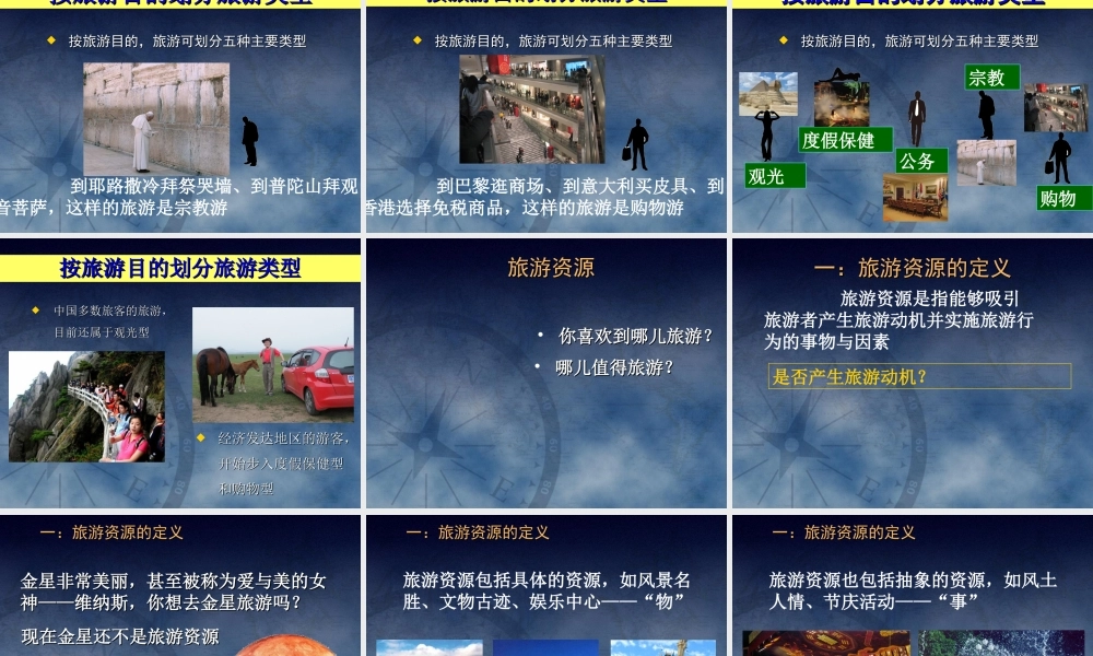 旅游概述与旅游资源