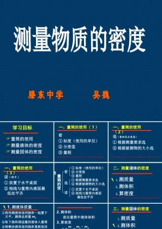 测量物质的密度 