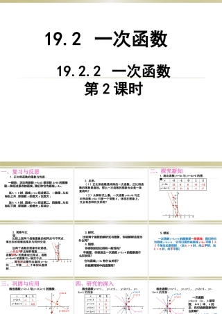 请输入资源名称2014年新人教版八年级数学下1922一次函数（第2课时）课件