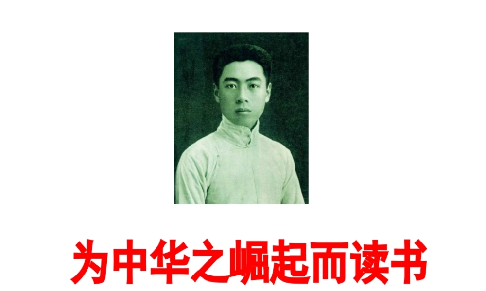 为中华之崛起而读书 