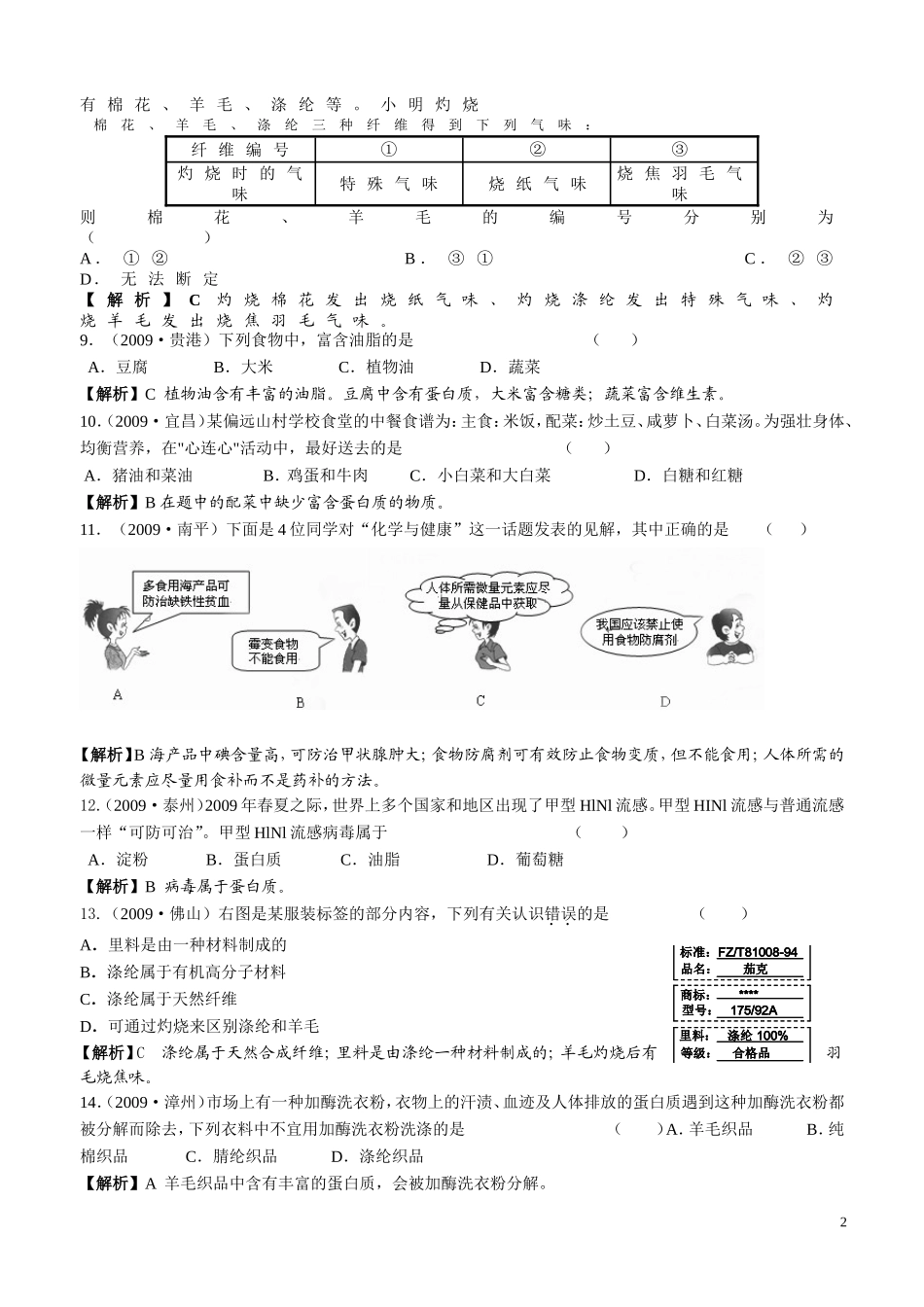 化学与健康有机合成材料_第2页