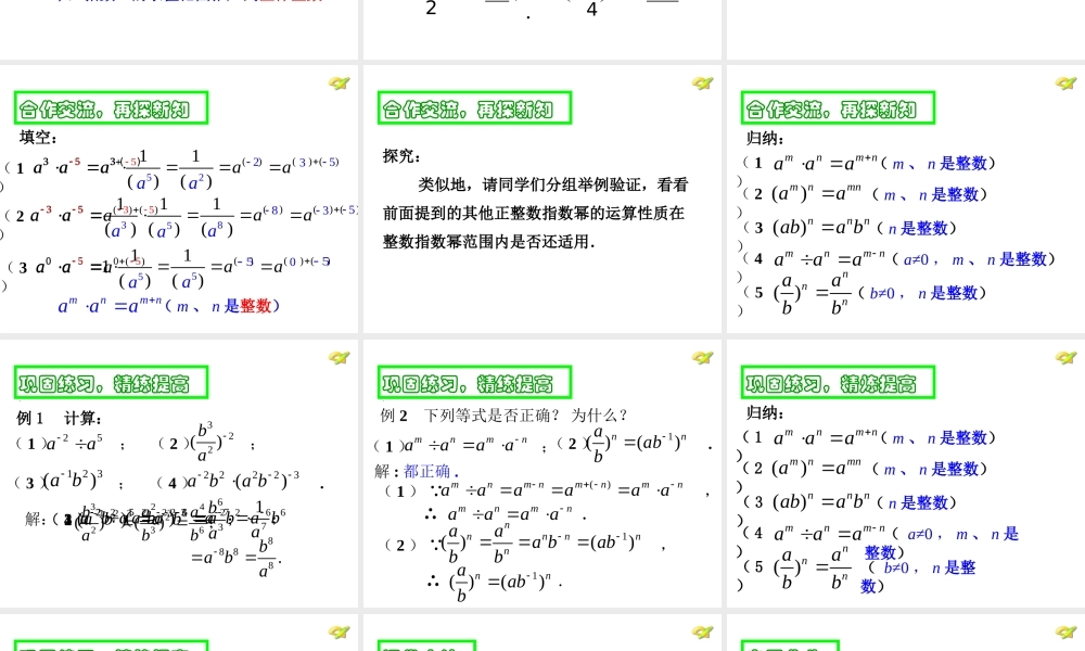 整数指数幂第课时