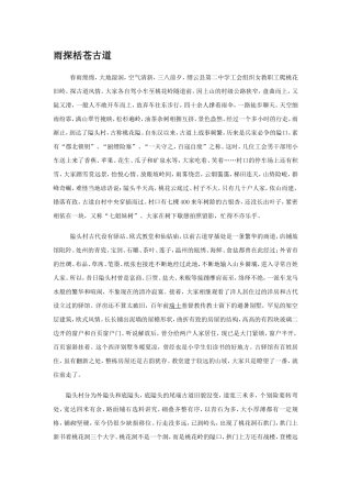 雨探栝苍古道