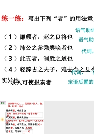 文言虚词：者
