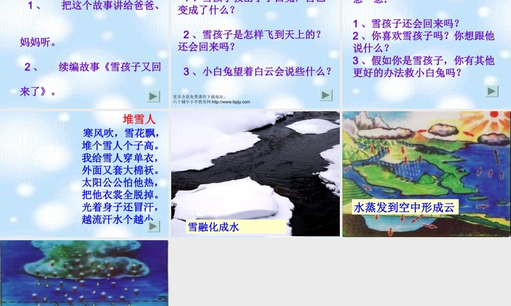 《雪孩子》PPT课件