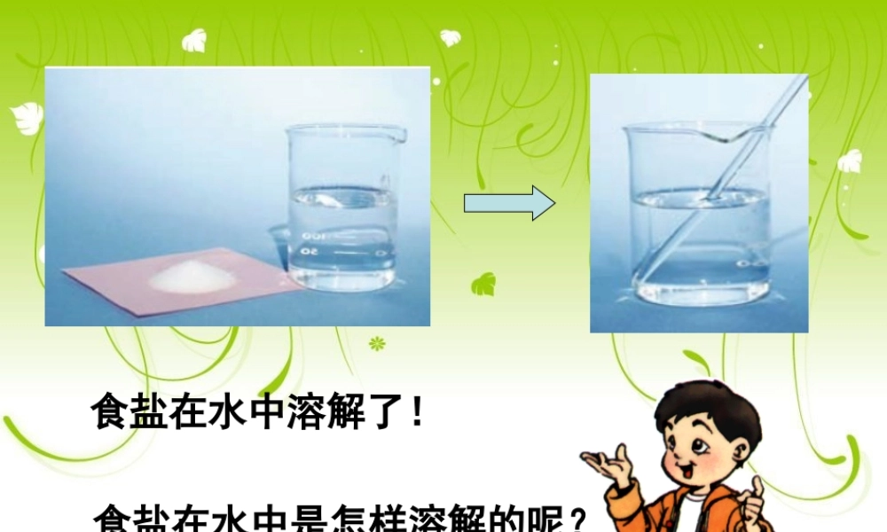 物质在水中是怎样溶解的