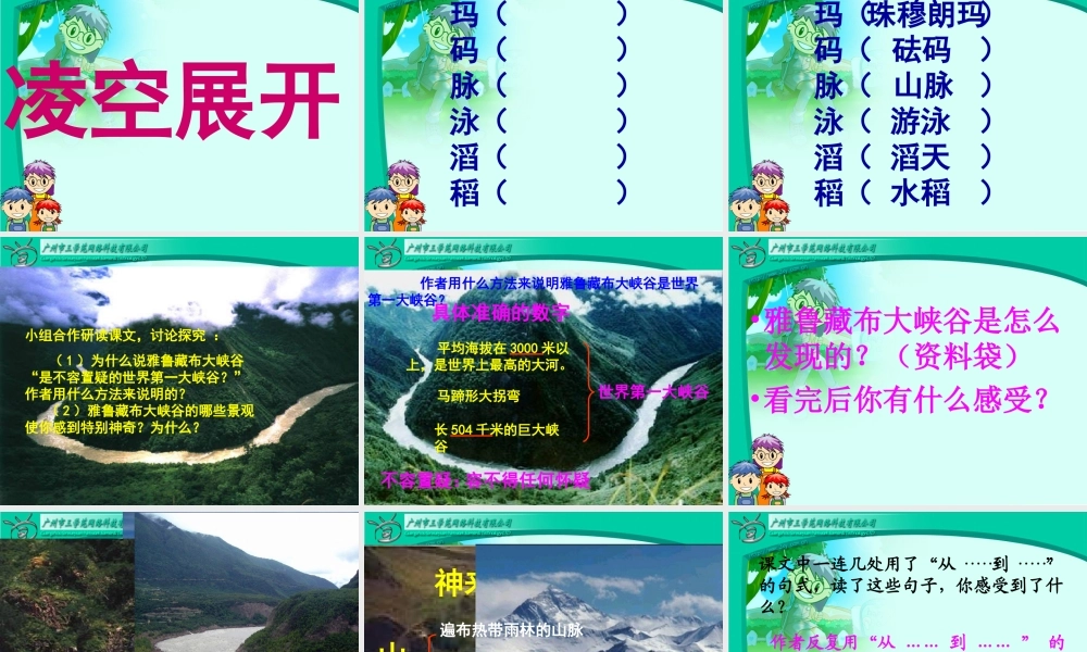 雅鲁藏布大峡谷上课用 