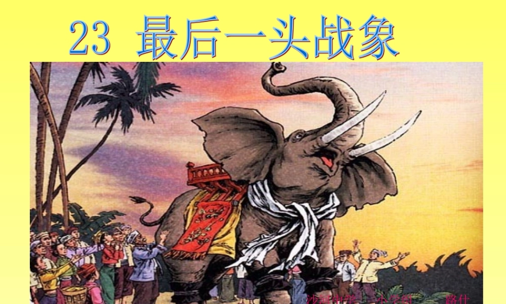沙河中学_23_最后一头战象_课件