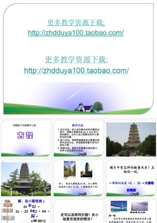 《方程》教学参考课件