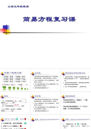 简易方程复习课课件