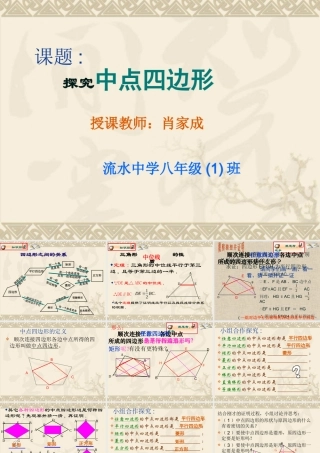 人教版八年级下中点四边形课件(宁化六中教学开放周刘清水示范课课件)