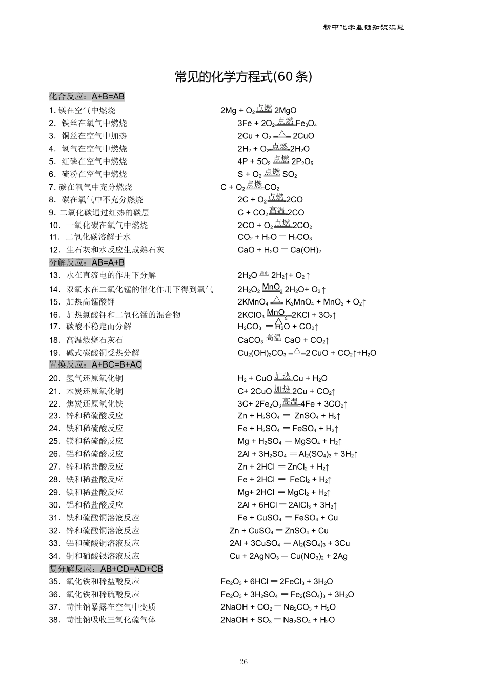 2013初中化学基础知识汇总_第1页