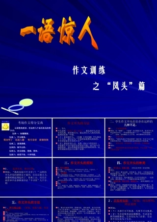 作文训练之凤头篇