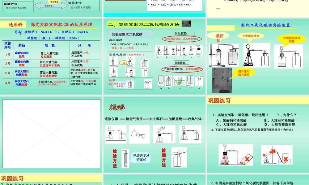 二氧化碳的制取新