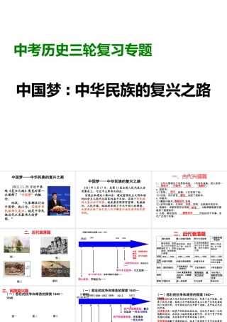 中国梦：中华民族复兴之路（中考历史）